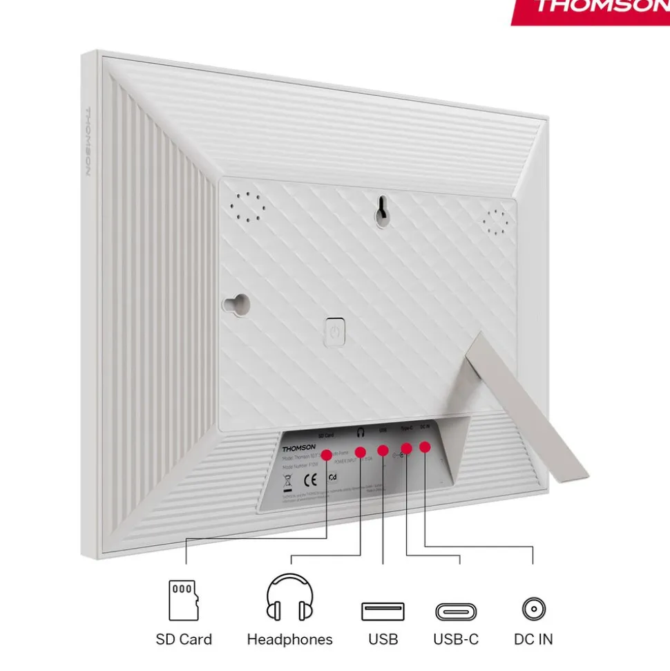 Ramka cyfrowa na zdjęcia Thomson F10W, 10”, 32 GB, biała