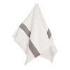 Ręcznik bawełniany frotte Faro Fala, 500 gsm, 30 x 50 cm, z frędzlami, ecru