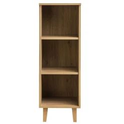 Regał Frisk 117 cm, dąb, z półkami