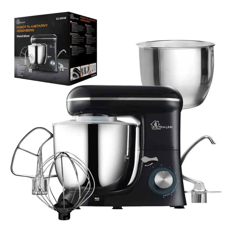 Robot planetarny Extralink, 1300 W, 2 misy 5 l i 5,5 l, czarny