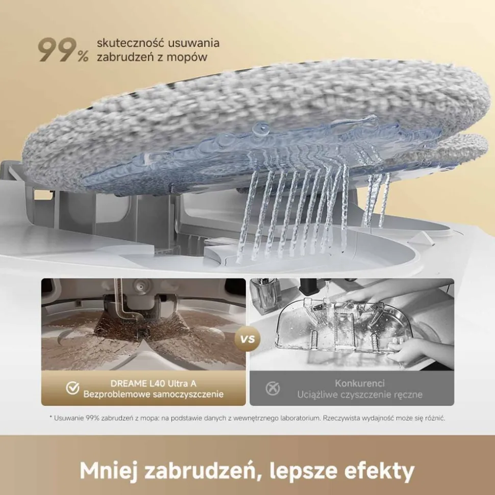 Robot sprzątający Dreame L40 Ultra A, 24 kPa, z funkcją mopowania, biały