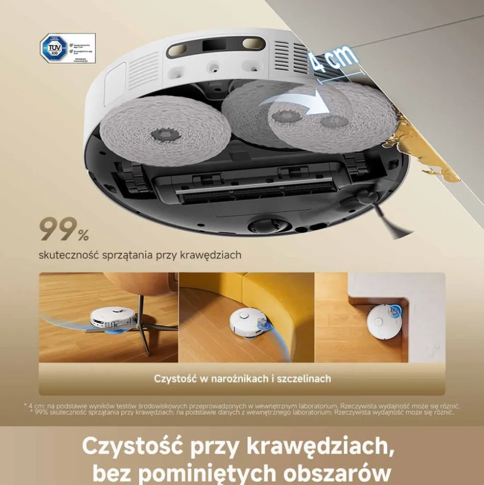 Robot sprzątający Dreame L40 Ultra A, 24 kPa, z funkcją mopowania, biały