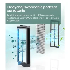 Robot sprzątający TCL Sweeva 1000, czarny, akumulatorowy