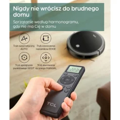 Robot sprzątający TCL Sweeva 1000, czarny, akumulatorowy