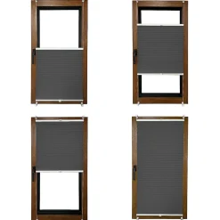 Roleta plisowana DecoTeam, 57 x 130 cm, szara