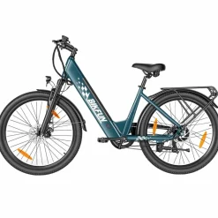 Rower elektryczny damski Bikfun AMAK00053, koła 26'', ciemnozielony