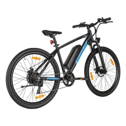 Rower elektryczny MTB Ancheer, 27,5”, czarny z niebieskimi elementami
