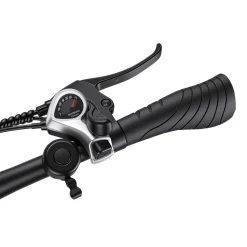 Rower elektryczny MTB Ancheer, 27,5”, czarny z niebieskimi elementami
