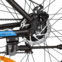 Rower elektryczny MTB Ancheer, 27,5”, czarny z niebieskimi elementami