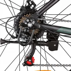 Rower elektryczny MTB Ancheer, 27,5”, czarny z zielonymi elementami