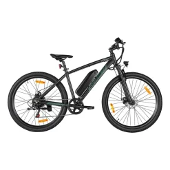 Rower elektryczny MTB Ancheer, 27,5”, czarny z zielonymi elementami