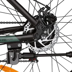 Rower elektryczny MTB Ancheer, 27,5”, czarny z zielonymi elementami