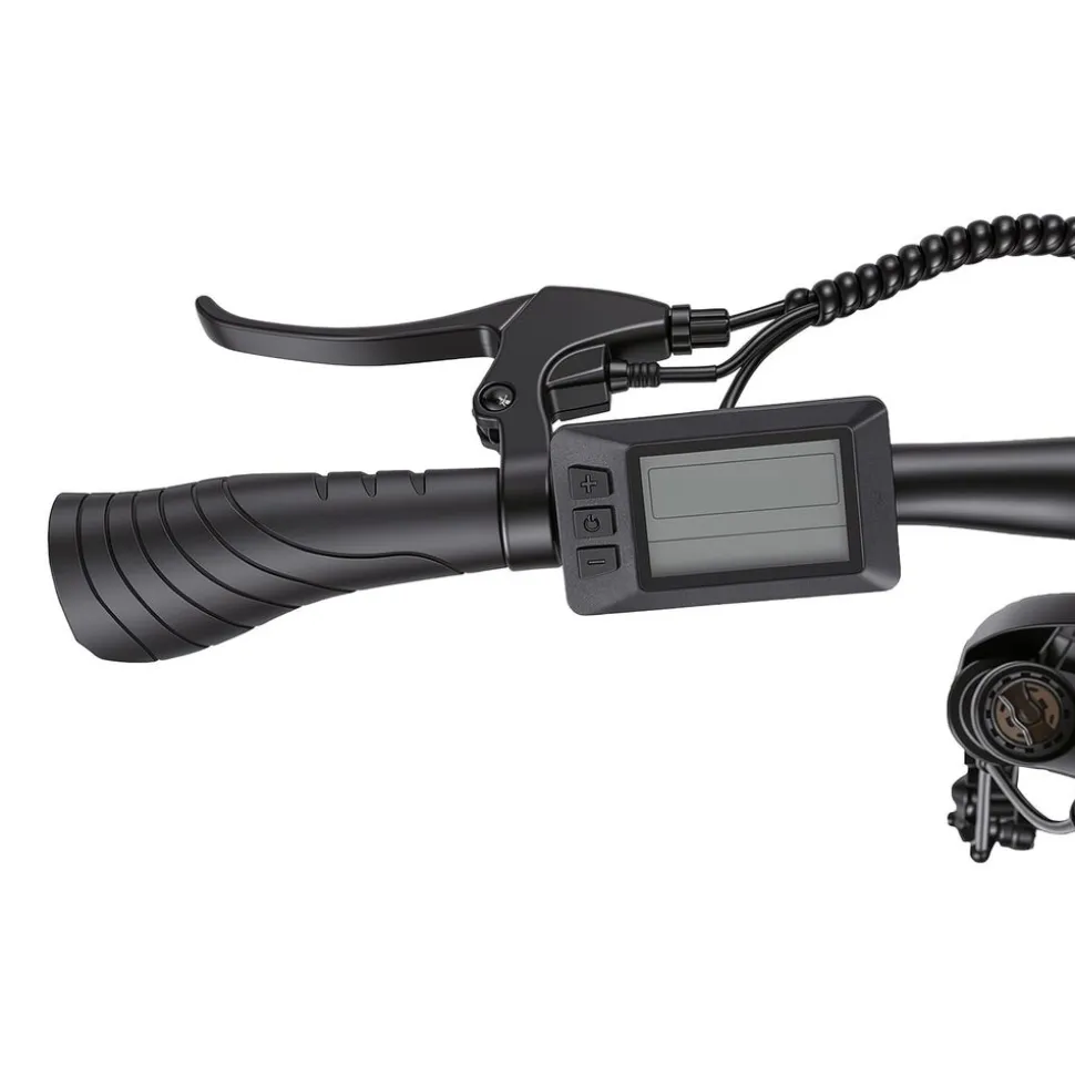 Rower elektryczny MTB Ancheer, 27,5”, czarny z białymi elementami