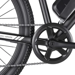 Rower elektryczny MTB Ancheer, 27,5”, czarny z białymi elementami