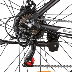 Rower elektryczny MTB Ancheer, 27,5”, czarny z białymi elementami