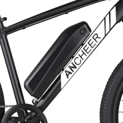 Rower elektryczny MTB Ancheer, 27,5”, czarny z białymi elementami