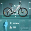 Rower elektryczny MTB Bikfun AMAK00054, koła 26'', biały