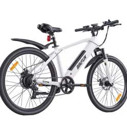 Rower elektryczny MTB Bikfun AMAK00054, koła 26'', biały