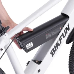 Rower elektryczny MTB Bikfun AMAK00054, koła 26'', biały