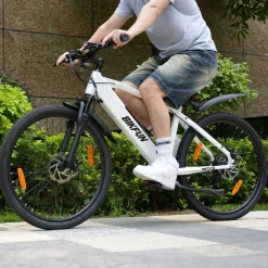 Rower elektryczny MTB Bikfun AMAK00054, koła 26'', biały