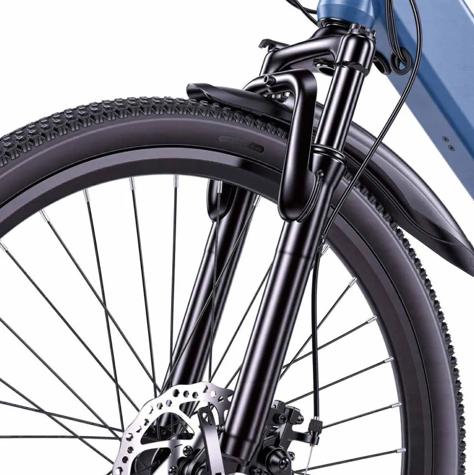 Rower elektryczny MTB Bikfun AMAK00054, koła 26'', niebieski