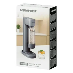 Saturator Aquaphor Primo, butelka 1 l, nabój CO2, szary