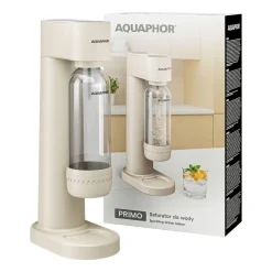 Saturator Aquaphor Primo, butelka 1 l, nabój CO2, kremowy