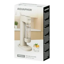 Saturator Aquaphor Primo, butelka 1 l, nabój CO2, kremowy
