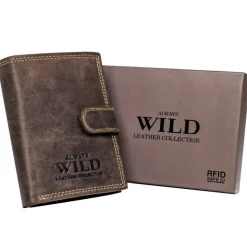 Skórzany portfel męski Always Wild, 13 x 10 x 2,5 cm