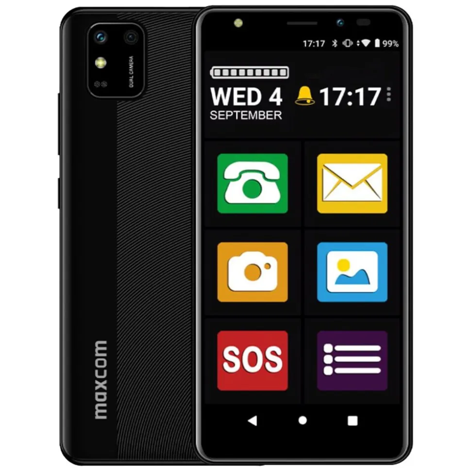 Smartfon Maxcom MS554, 5,5”, dla seniora, czarny