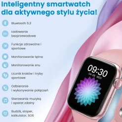 Smartwatch Extralink Lifestyle Watch9, 2 opaski, różowy