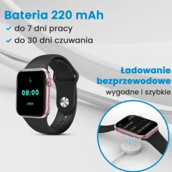 Smartwatch Extralink Lifestyle Watch9, 2 opaski, różowy