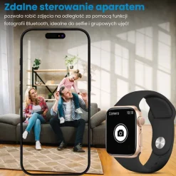 Smartwatch Extralink Lifestyle F89, 2 opaski, złoty