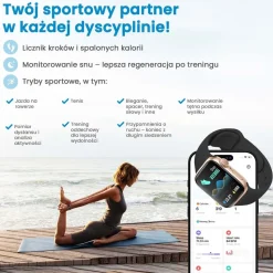 Smartwatch Extralink Lifestyle F89, 2 opaski, złoty