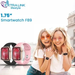 Smartwatch Extralink Lifestyle F89, 2 opaski, złoty