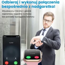 Smartwatch Extralink Lifestyle F89, 2 opaski, złoty