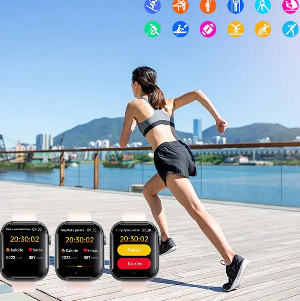 Smartwatch Iutech F70, 2,10'', różowy