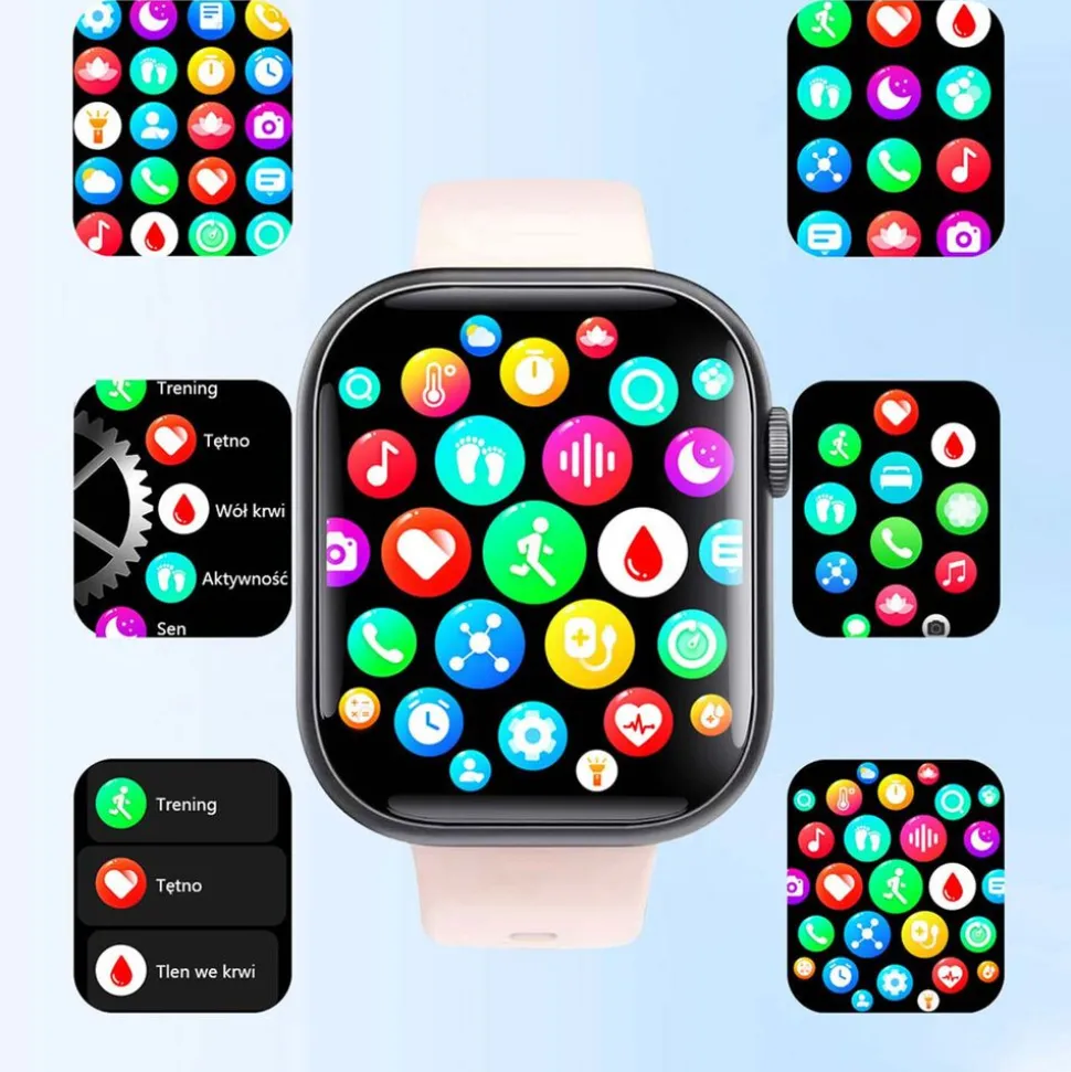 Smartwatch Iutech F70, 2,10'', różowy