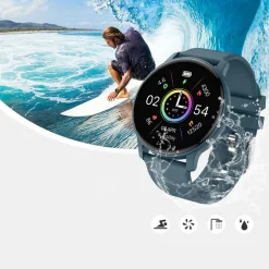 Smartwatch Iutech S40, 1,3”, wodoodporny, niebieski