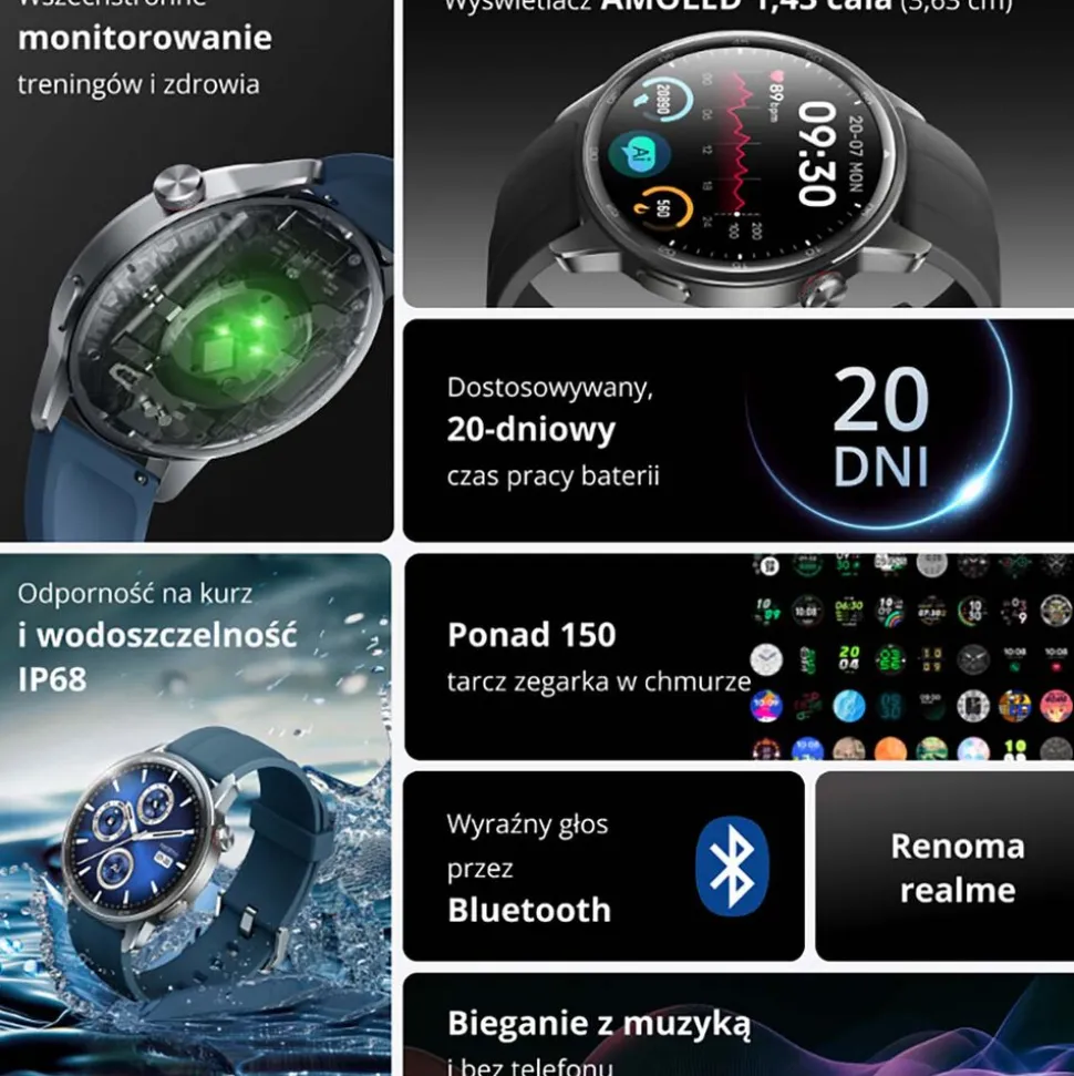 Smartwatch Realme Watch S2, szary