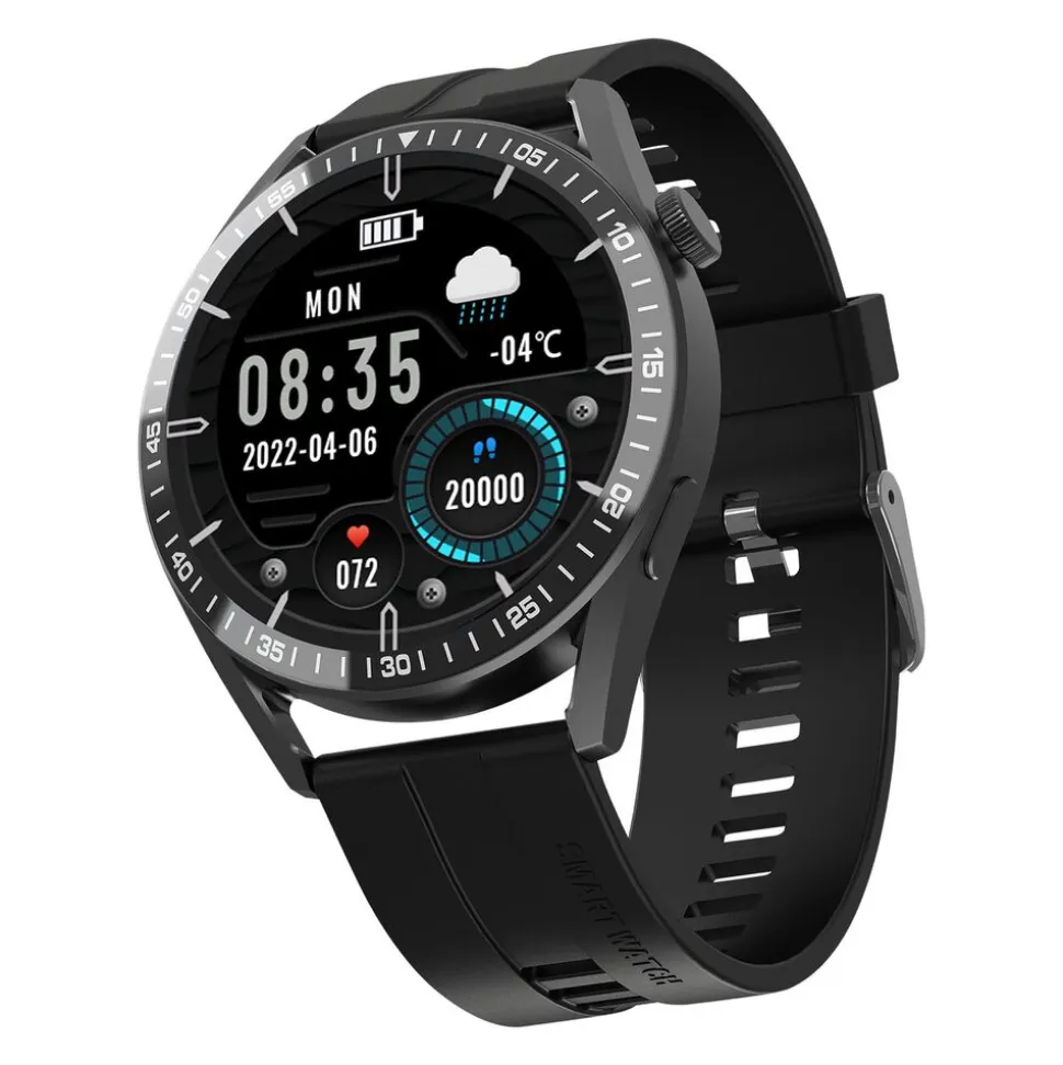 Smartwatch Tracer SM6 Opal, wodoodporny, czarny