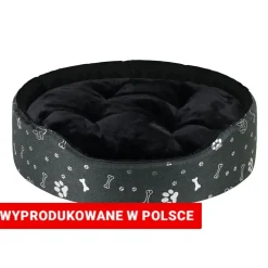 Sofa dla psa Dogguru Ruby King, kostki i łapki, czarna