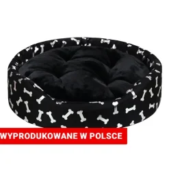 Sofa dla psa Dogguru Ruby King, kostki, czarna