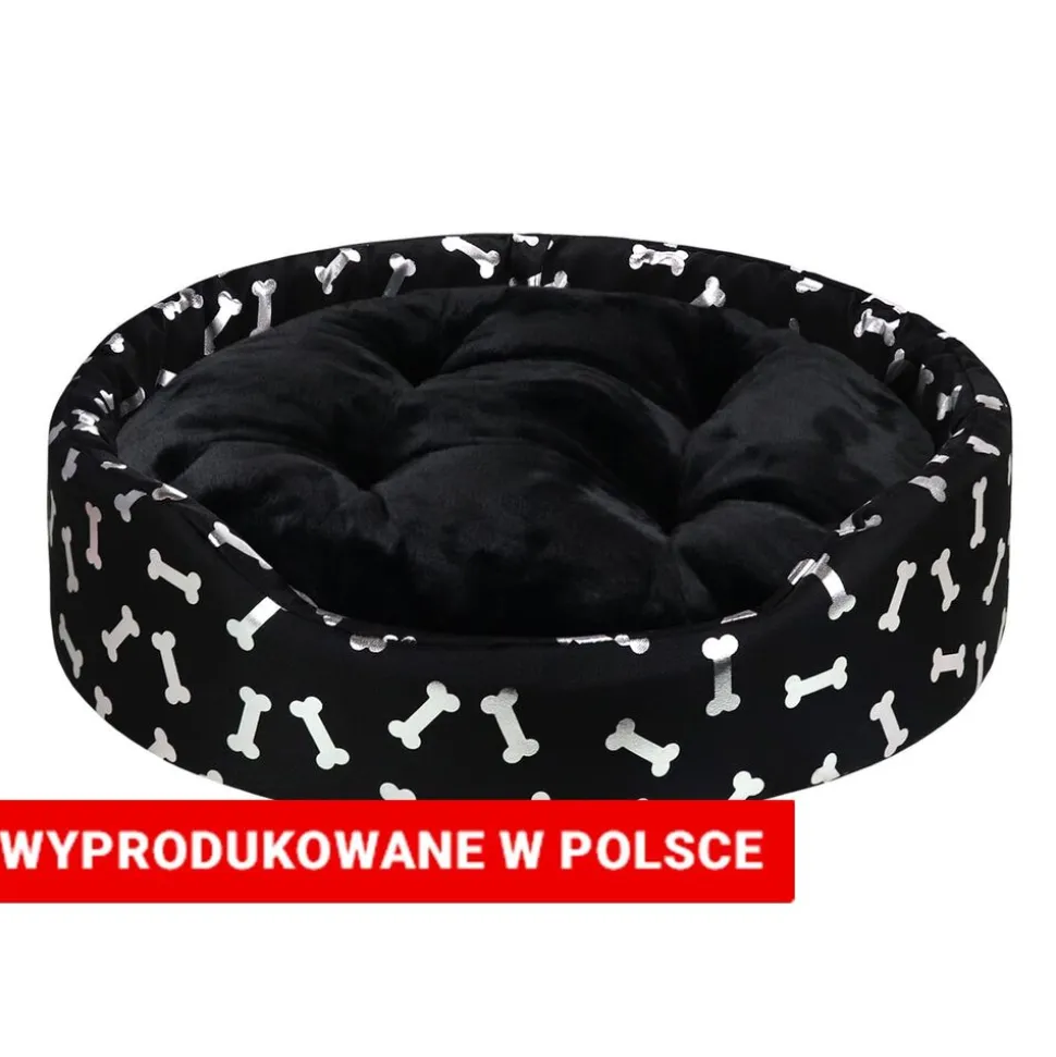 Sofa dla psa Dogguru Ruby King, kostki, czarna