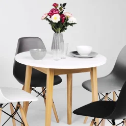 Stół okrągły Frisk, śr. 80 cm, biały