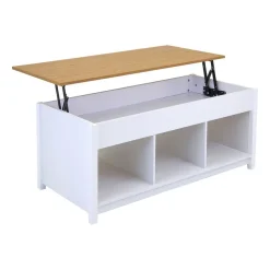 Stolik kawowy 48-62 x 50 x 105 cm Jumi, z podnoszonym blatem, biały