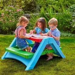 Stolik piknikowy z ławką Palplay, 180 x 85 x 100 cm, trzykolorowy