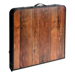 Stół turystyczny Black Forest, składany w walizkę, 4 stołki, brązowy
