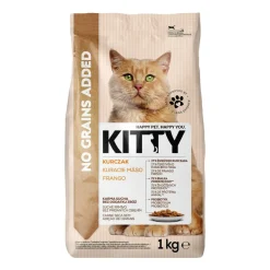 Sucha karma dla kotów Kitty, kurczak, bez zbóż, 6 x 1 kg