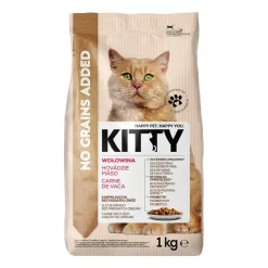 Sucha karma dla kotów Kitty, wołowina, bez zbóż, 6 x 1 kg